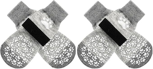 EXPAWLORER Anti Slip Dog Socks to Prevent Licking Paws, Dog Shoes for Hot Pavement, Dog Booties for Small Medium Large Senior Dogs, Traction Control Boots & Paw Protectors for Hardwood Floors