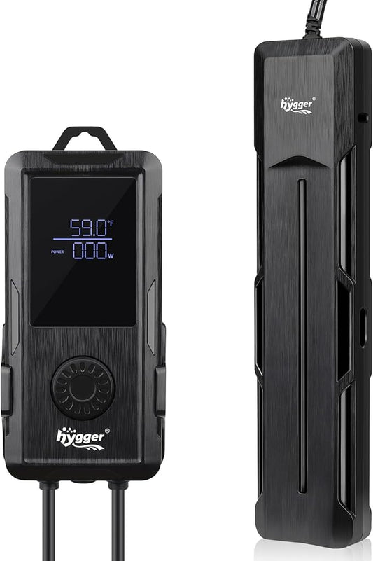 hygger Aquarium Heater 500W/800W/1000W,Fish Tank Heater with Danger Warning Automatically Stops Heating System and Digital LED Controller,for Freshwater or Saltwater 60-135 Gallon Tank