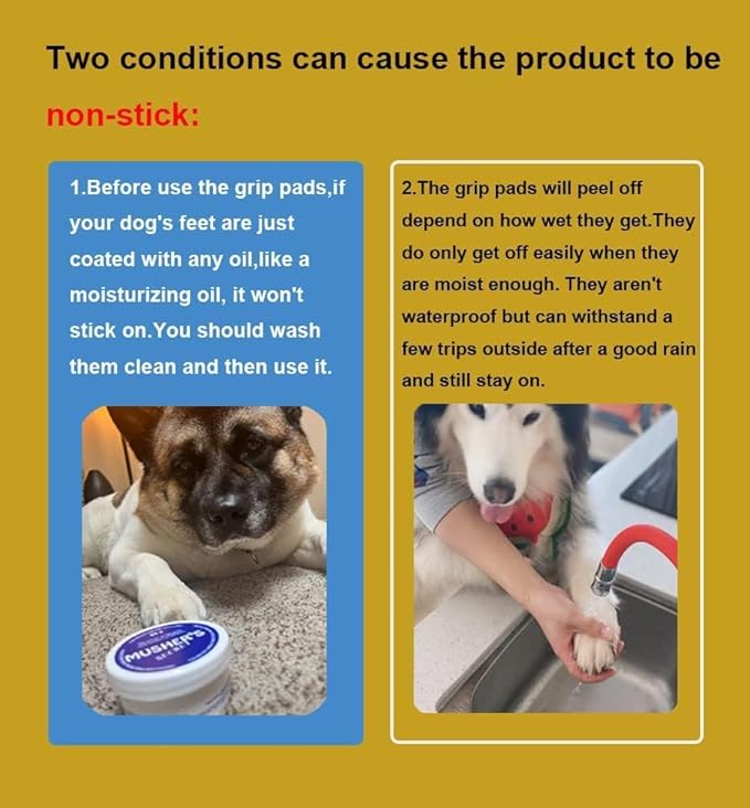 Dog Paw Pads Anti-Slip Grips,Dog Paw Protectors for Senior Dogs on Hot Pavement,Provides Traction to Keep Them from Slipping on Smooth Floors 12 sets-48 Pads Black XL