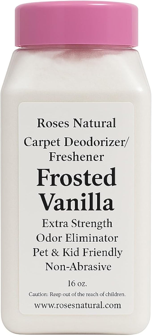 Carpet Deodorizer and Freshener, Inspired by Ice Vanilla Woods, Extra Strength, Pet & Kid Safe, Vanilla Pumpkin Scent, 16 oz (Frosted Vanilla)