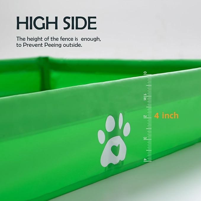 MEEXPAWS Dog Pee Pad Holder Foldable, Puppy Pad Holder Liner Base High Side, Dog Litter Box Indoor 33’’x22’’, Training Leak-Proof, Potty Easy Clean