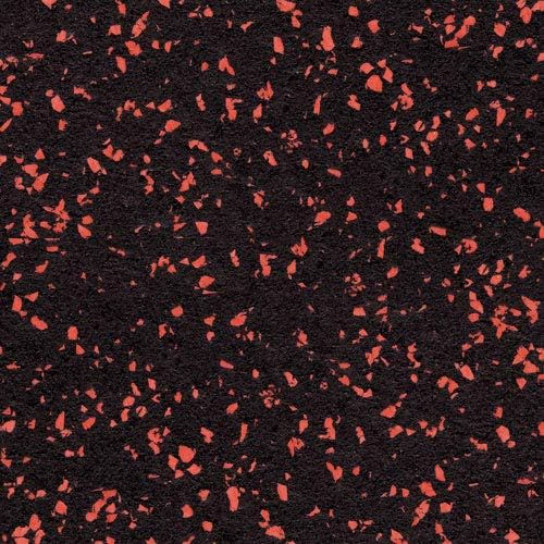 American Floor Mats - Extreme Rubber Gym Tiles - 1 Inch Thick Colorful Rubber Gym Tiles - Superior Shock and Sound Absorbing Tiles - 10% Red 10 Tile Pack (Covers 40 Sq Ft)