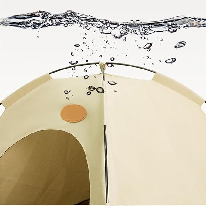 BreezyDen Pop-Up Pet Tent – Portable Indoor/Outdoor Cat Tent, Waterproof Pet Hideaway for Cats & Small Dogs with Mesh Window, Anti-Slip Base & Washable Design (Dark Gray, L (15 catties Kitten))