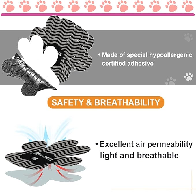 yucca Dog Anti Slip Paw Grips Traction Pads, Dog Paw Protector with Stronger Adhesive, Toe Grips for Dogs from Slipping on Hardwood Floors, Dog Shoes Booties Socks Replacement for Older Dogs