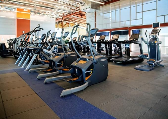 American Floor Mats - Extreme Rubber Gym Tiles - 1 Inch Thick Colorful Rubber Gym Tiles - Superior Shock and Sound Absorbing Tiles - 95% Dark Greys 50 Tile Pack (Covers 200 Sq Ft)