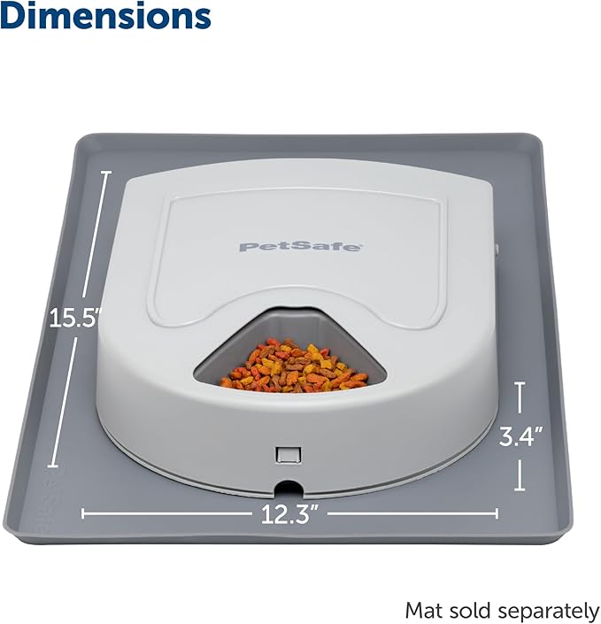 PetSafe Automatic Dog Feeder, 5 Meals, 40 oz Capacity, Plastic, for Dry Food, Multiple Pets