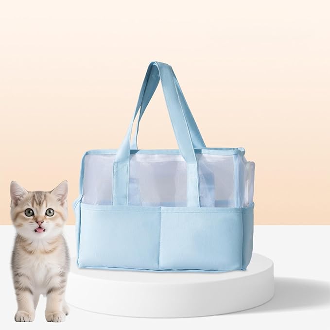 Dog Purse Carrier for Small Dogs Cat Kitty Puppy Rabbit Bunny Dog Cat Bag Carrier for Animals up to 22lbs Soft Sided, Collapsible Pet Carrier Sling for Outing Travel Vet-Sky Blue