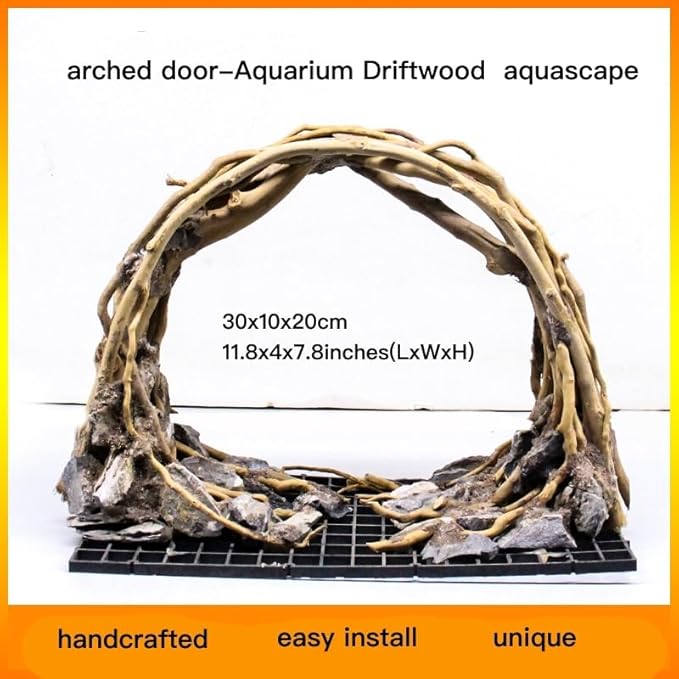 Aquarium Driftwood Centerpiece Aquarium Landscape, Handcrafted!!! Fish Tank hardscape Landscape (Small Silent Cave)