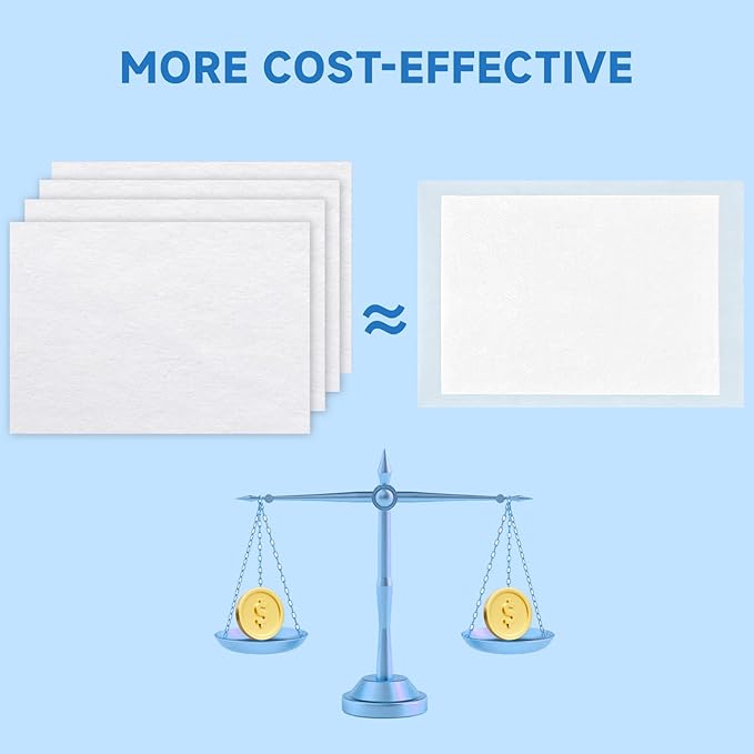 L&W BROS. Easy Clean Pet Quick Absorbent Sheets – Innovative Solution for Mess-Free Cleanup Not Traditional Pee Pads, 12"x10" for Urine and Pet Stain & Odor Remover (50 PCS)