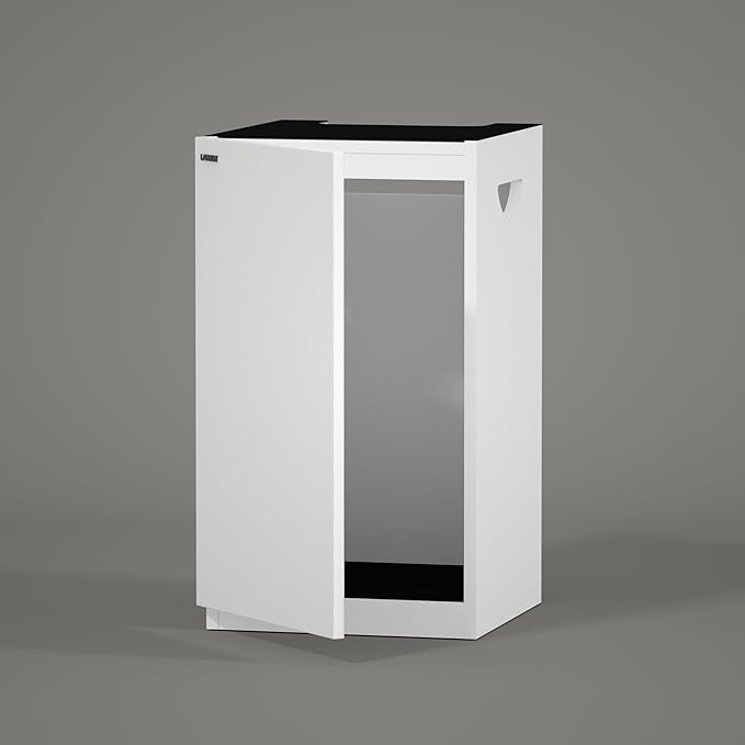 LANDEN Aquarium Wooden Stand and Cabinet for up to 20 Gal Tank, W17.7xD17.7xH31.5 in, Fish Reptile Sea Salt WaterTank Stand, Nano Foam Leveling Mat Included, Matte White Painted(Stand Only)