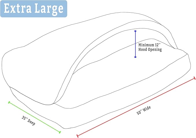 Snoozer Pet Products Luxury Rectangle Cozy Cave Dog Bed with Microsuede, Showdog Collection, Extra Large, Merlin Linen