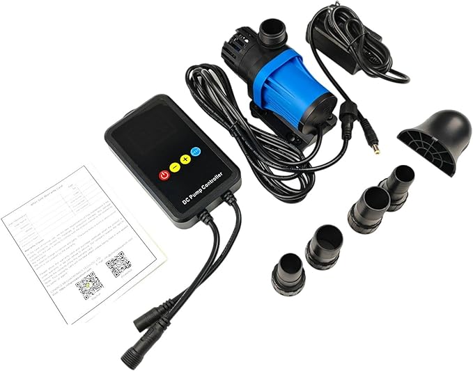 CONQUERALL CHS-3500 DC 24V DC 20W Adjustable Flow Water Pump 920GPH(US) 14.7FT Controlled Return Pump Suitable for hydroponics, aquariums, waterfalls, koi ponds, koi farming, fountains