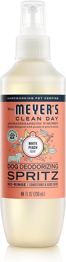 MRS. MEYER'S Clean Day Dog Deodorizing Spray, White Peach Scent, 8oz