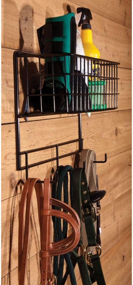 Basket & Tack Rack for Horse | Sturdy, Multi-Function, Mounted Design | 5 Year Warranty