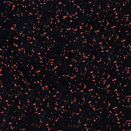 American Floor Mats 1/4in (7mm) Thick 10% Red 4' x 17' Heavy Duty Rubber Rolls, Protective Exercise Mats, Home Gym Rubber Flooring