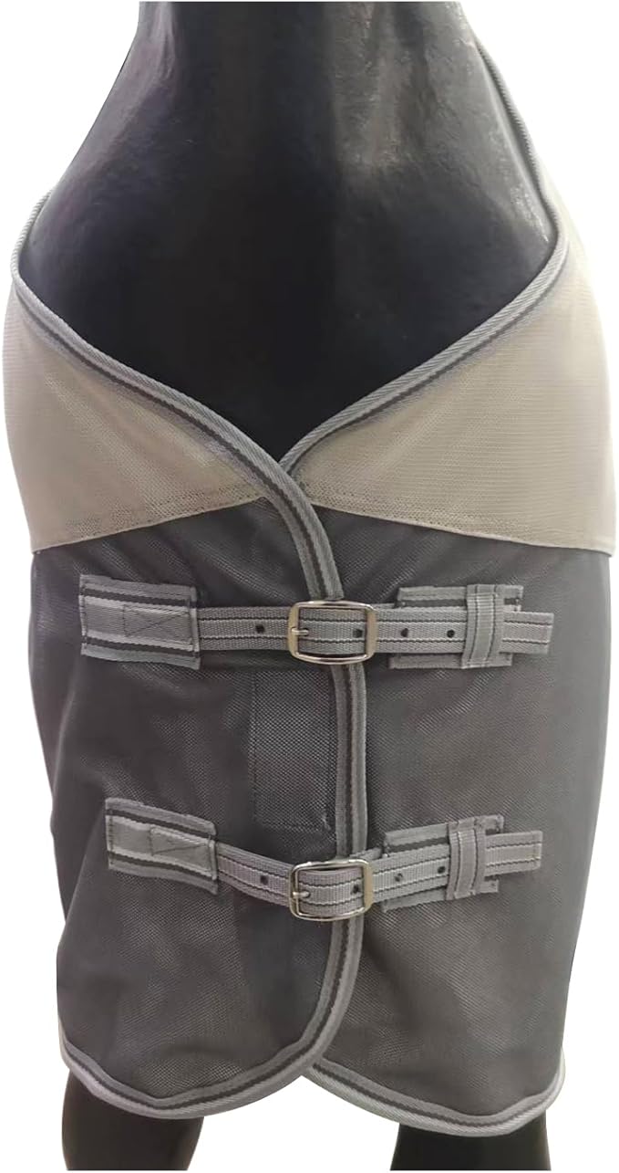 BARN & STABLE Breathable and UV Protective Horse Fly Sheets Tear-Resistant Mesh Fly Sheets for Horse Comfy Equine Summer Sheets with Removable Web Leg Straps