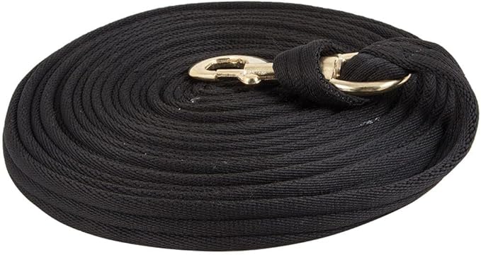 Dura-Tech Cushion Lunge Line for Horses | Stable Use & Horse Training | Horse Lunge Line with Snap | Durable Horse Lead Rope | 30 Foot Length | Replaceable Brass Snap