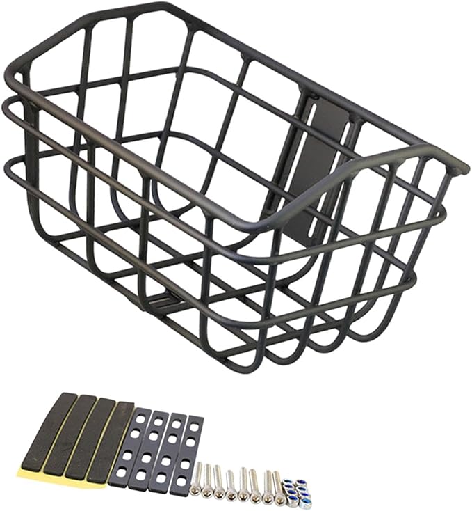 Basket Black Front Sturdy Construction Aluminum Alloy Large Capacity Accessories Cargo Container for Pet Transport