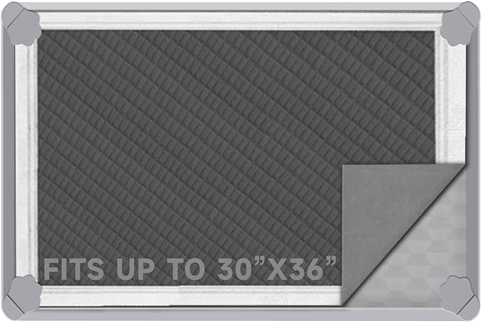 ELEGX Pee Pads Tray 30 X 36 Inches, Silicone Dog Bedpan Tray, High Edge Puppy Pad Holder Tray for Easy to Clean and Spill Free Dog Bedpan Training Pad Tray with Fixing Buckle