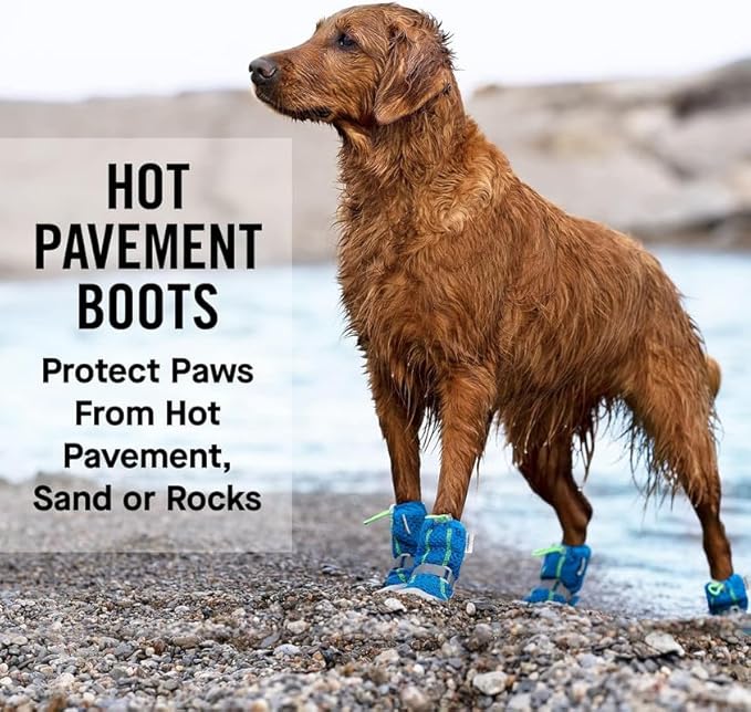 Canada Pooch Dog Boots for Hot Pavement - Dog Boots & Paw Protectors with Anti Slip Rubber | Water Friendly, Breathable Dog Shoes for Hot Days, Great for Dogs Neon Pink - Size 1