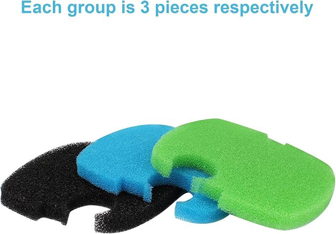 Aquarium Canister Filter Pads Sponges (9 pcs) Replacement for SUNSUN HW-304B/404B/704B/3000 CF500 Filter Pads Bio Sponges