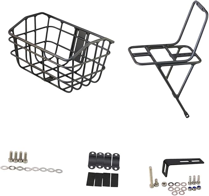 Basket Black Front Sturdy Construction Aluminum Alloy Large Capacity Accessories Cargo Container for Pet Transport