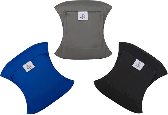 CuteBone Dog Diapers Male Washable Belly Band for Male Dogs Wraps 3pcs a Pack DM41L