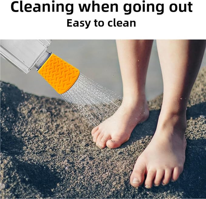 Portable Outdoor Shower for Dogs Bottle Attachment Outdoor Sprayer Accessory for Most Plastic Water Bottles for Bathing Pets During Outdoor Activities, Hiking and Camping.(Orange)