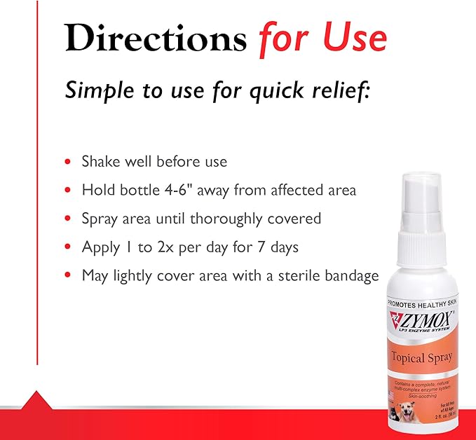 Zymox Pet Spray without Hydrocortisone, 2-Ounce