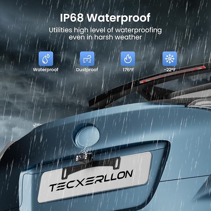 5'' HD 1080P Backup Camera, Backup Camera for Car, Reverse Rear Camera with Night Version 130° Wide Angle, Waterproof, Strong Signal for Car, Van, Truck, Trailer