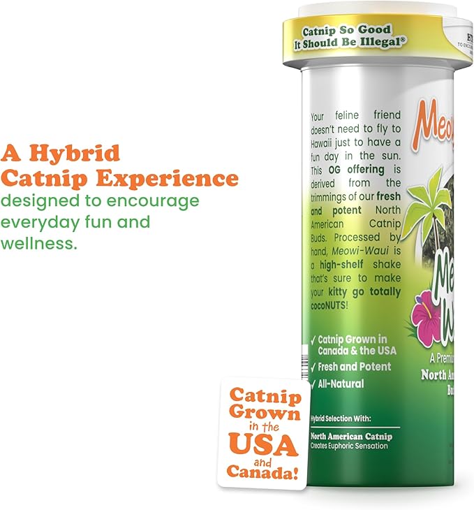 Meowijuana Cloud 9 Bundle | King Size Catnip Joints and Meowi-Waui | Hand Harvested and Rolled Dried High Potency Catnip | Grown in North America