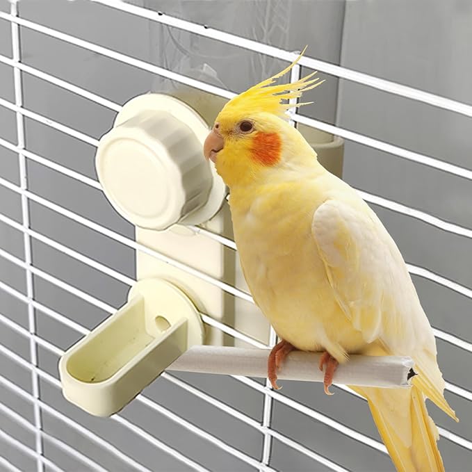Automatic Hanging Bird Water Bottle - No Drip Cage Mounted Waters Feeder for Parakeets, Cockatiels, Budgies, Lovebirds, Finches, Canaries, Parrots (Bird Cage Accessories Travel Essential)