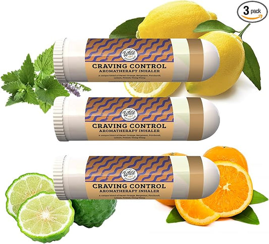 Wild Essentials 3 Pack of Appetite Craving Control Aromatherapy Nasal Inhalers Made with Therapeutic Grade Essential Oils to Help Keep The Hunger Cravings Away