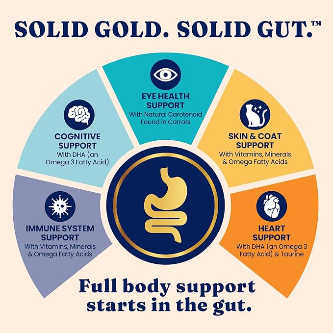 Solid Gold Lickable Cat Treats - Limited Ingredient SeaMeal Squeezable Healthy Cat Treats Variety - Chicken & Tuna Snack & Topper Squeeze Ups for Cats w/for Gut & Immune Support - 3oz/6ct