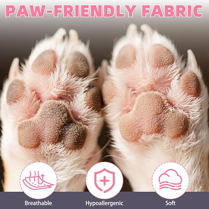 KOOLTAIL Dog Socks for Hot Pavement, Summer Breathable Dog Socks to Prevent Licking Paws, Non Slip Pet Boots & Paw Protectors for Hardwood Floor,Grippy Shoes for Small Medium Large Senior Dogs,Pink M