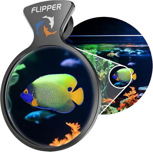 FL!PPER Flipper DeepSee Viewer 3" Nano - Coral and Fish Magnifier for Reef Tank and Freshwater Aquarium Photography and Videography - Magnetic Magnifying Glass