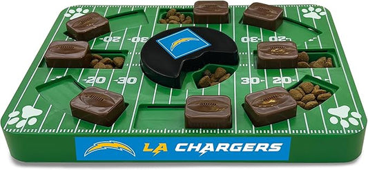Pets First NFL Los Angeles Chargers Puzzle Toy - Interactive Dog Puzzle Treat Toy
