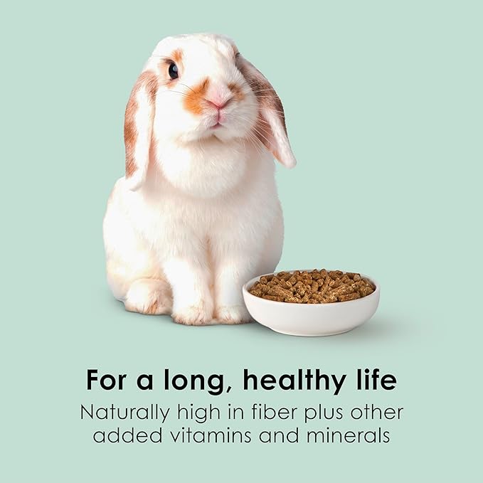 Kaytee Timothy Complete Rabbit Food, Made with Timothy Hay, High in Fiber, Supports Dental Health and Digestion, 4.5 pounds