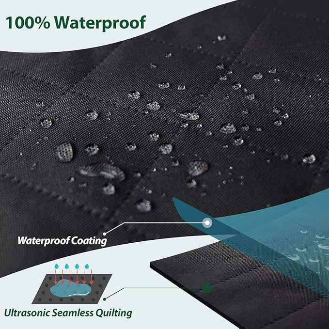 Dog Car Seat Cover for Back Seats 100% Waterproof with Metal Buckle Mesh Window Scratch Proof Heavy Duty Rear Backseat Protector Hammock for Pet, SUV Truck Vehicle Accessories, 54" x 58", Black