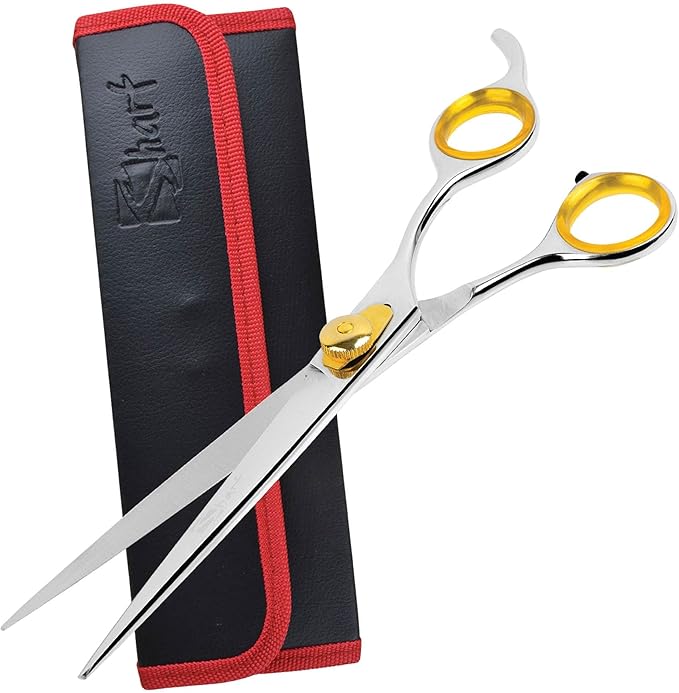 Sharf Gold Touch 440c Japanese Stainless Steal Pet Grooming Shear, 8.5 Inch Straight