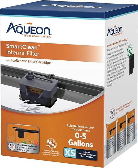 Aqueon QuietFlow Internal Filter with SmartClean Technology, Extra Small