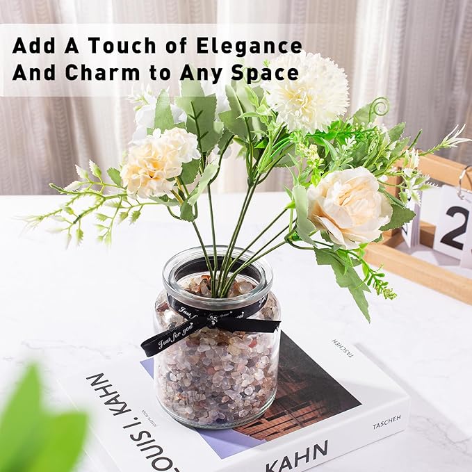 Crystal Chips Polished Crushed Quartz Vase Filler, 0.88 Lb Irregular Shaped Aquarium Gravel Rocks Carnelian Tumbled Gemstones Pebbles for Aquarium, Vase Fillers, Succulent Plants Decor