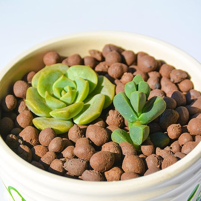 Halatool 8LB Clay Pebbles for Plants 4mm-16mm Lightweight Hydroton Leca Balls for Indoor Potted Plants Hydroponics Gardening Orchids Drainage Decoration Aquaponics