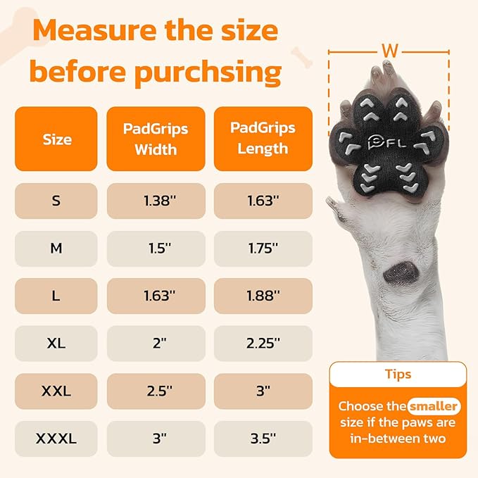 Anti Slip Dog Paw Protector Pads for Senior Dogs, Paw Pads for Dogs Traction, Disposable Self Adhesive Paw Grips for Old Dog on Slippery Hardwood Floor, Black 12 Sets (48pcs) XL(41-60lbs)