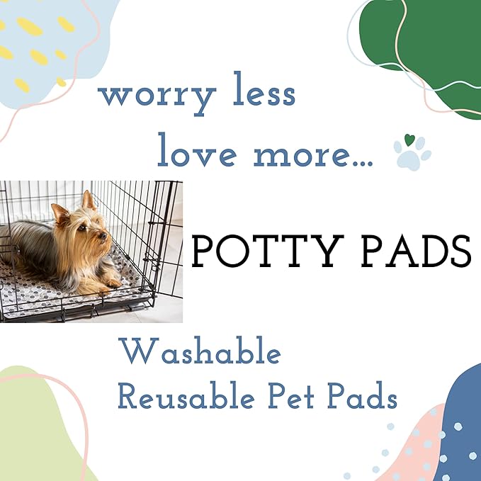 Caldwell's Pet Supply Co. 30x36 Potty Pads, Washable Pee Pads for Dogs, Reusable Pee Pad for Dogs, Puppy Potty Mat, Whelping Rug, Reusable Puppy Mat, Waterproof Rug for Dog, for Medium Dog (Set of 2)