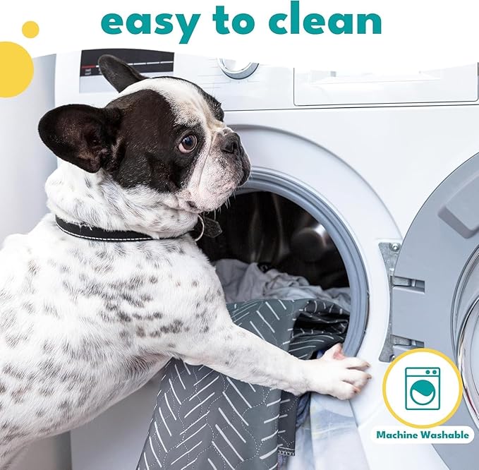 NALALAS Large Washable Pee Pads for Dogs | Reusable, Waterproof & Ultra Absorbent Puppy Pads | Dog Pee Pads, Anti-Slip, Leakproof & Quick Dry Pet Training Mat | Whelping Pad, Puppy Mat & Crate Pad