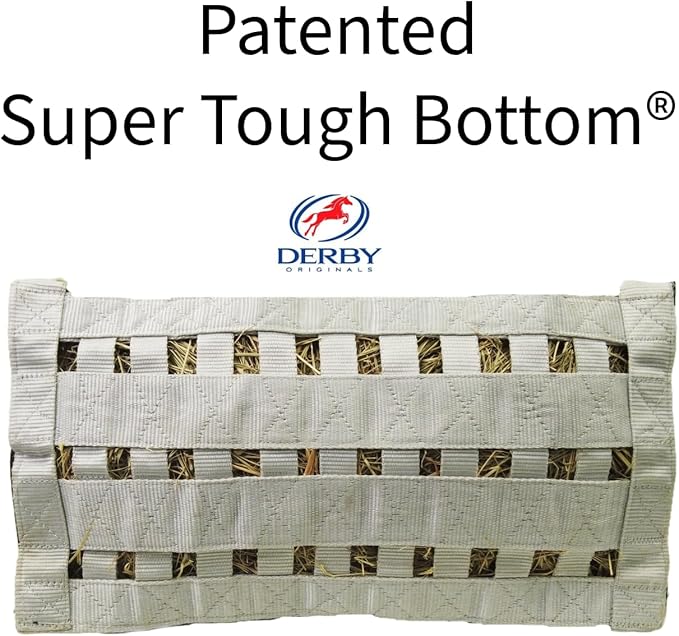 Derby Originals Top Load Hay Bag with Super Tough Bottom and 6 Month Warranty (Black/Grey)