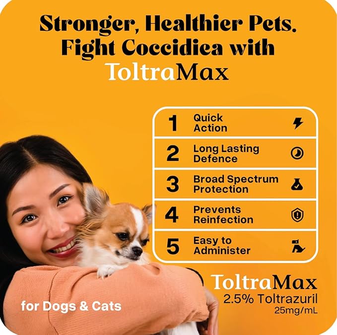 Vetr's Toltramax Toltrazuril Powder for Horses, Dogs, Cats, 100g (2.5%, Beef)