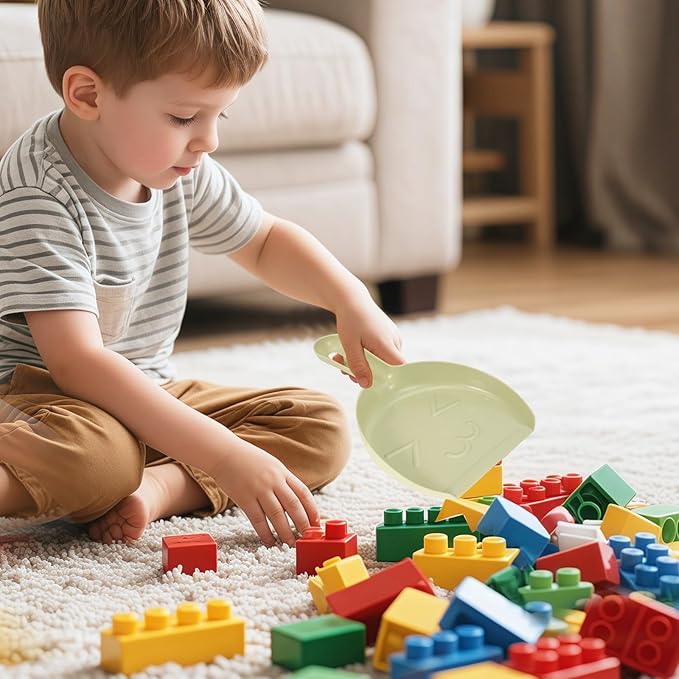 Small Broom and Dustpan Set,mini Compact Portable, for Home, Sofas, Kitchen countertops, Storage Shelves, Office desks, bathrooms, and pet Areas (Green)