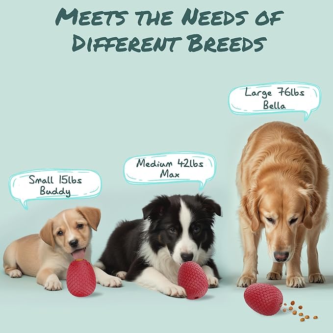 Enrichment Frozen Treat Toy for Dogs - 2-in-1 Dog Licking Toy & Dispensing Dog Puzzle Toy, Fillable Rubber Interactive Toy, Keeps Them Busy, Reduces Anxiety, Safe & Easy to Clean Red